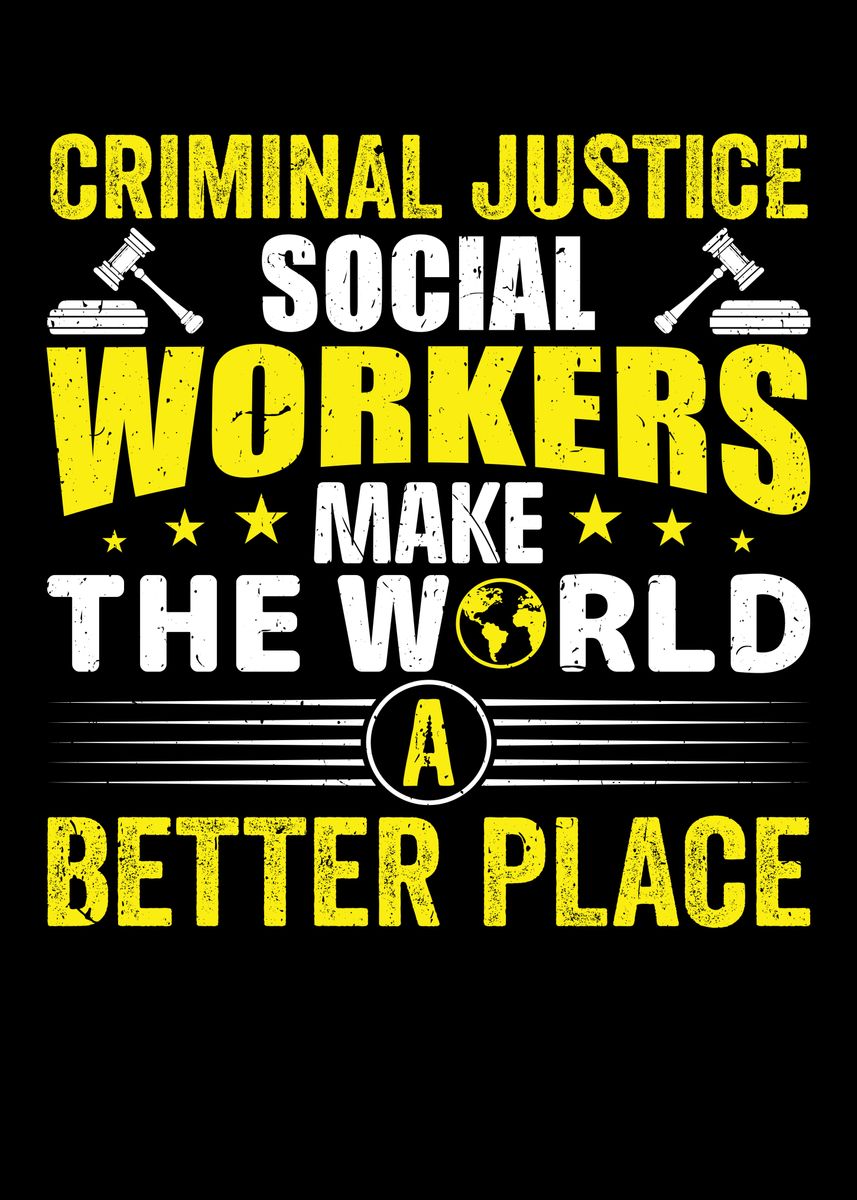 'Criminal Justice Workers' Poster by Lukes Pixel Studio | Displate