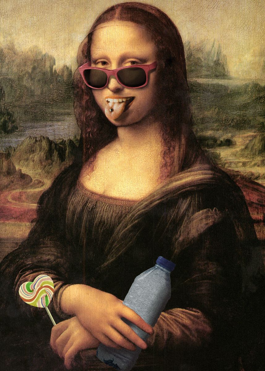 'Modern Mona Lisa party ' Poster, picture, metal print, paint by Simon