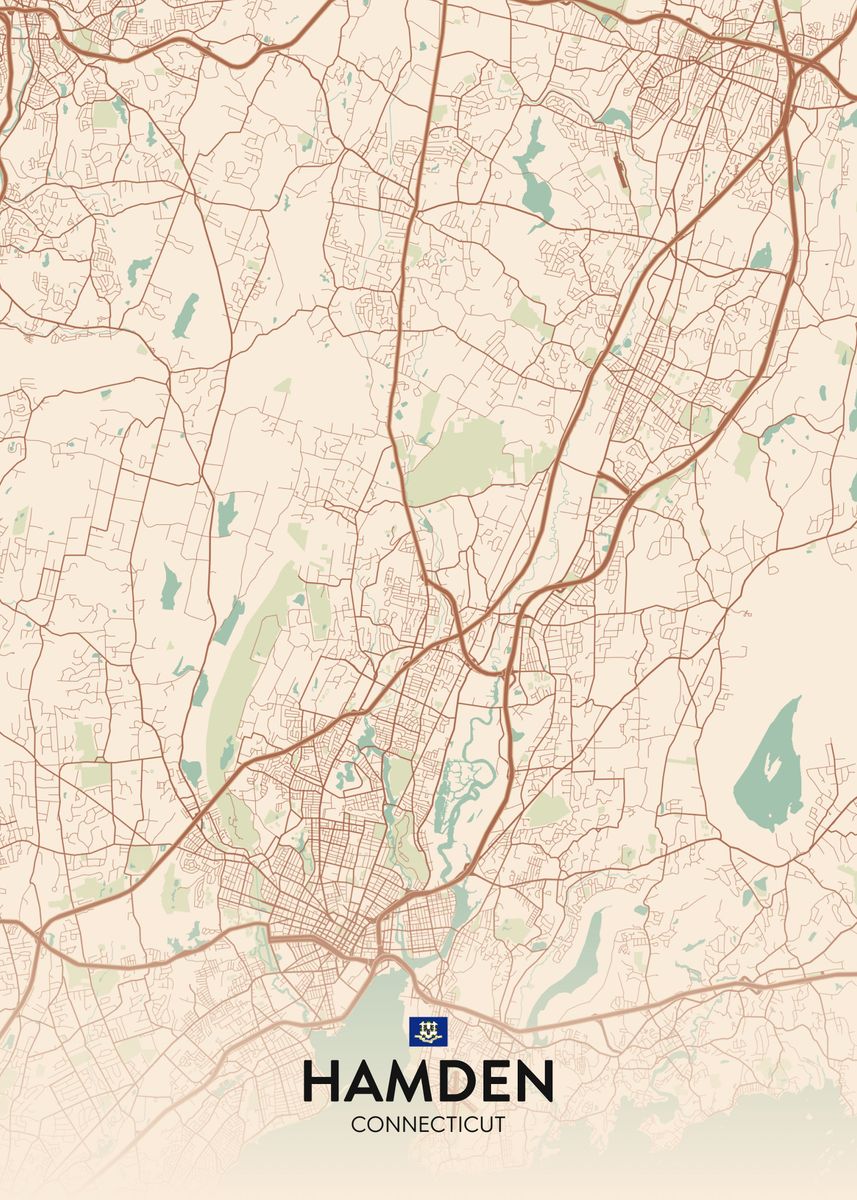 'Hamden CT' Poster by IMR Designs Displate