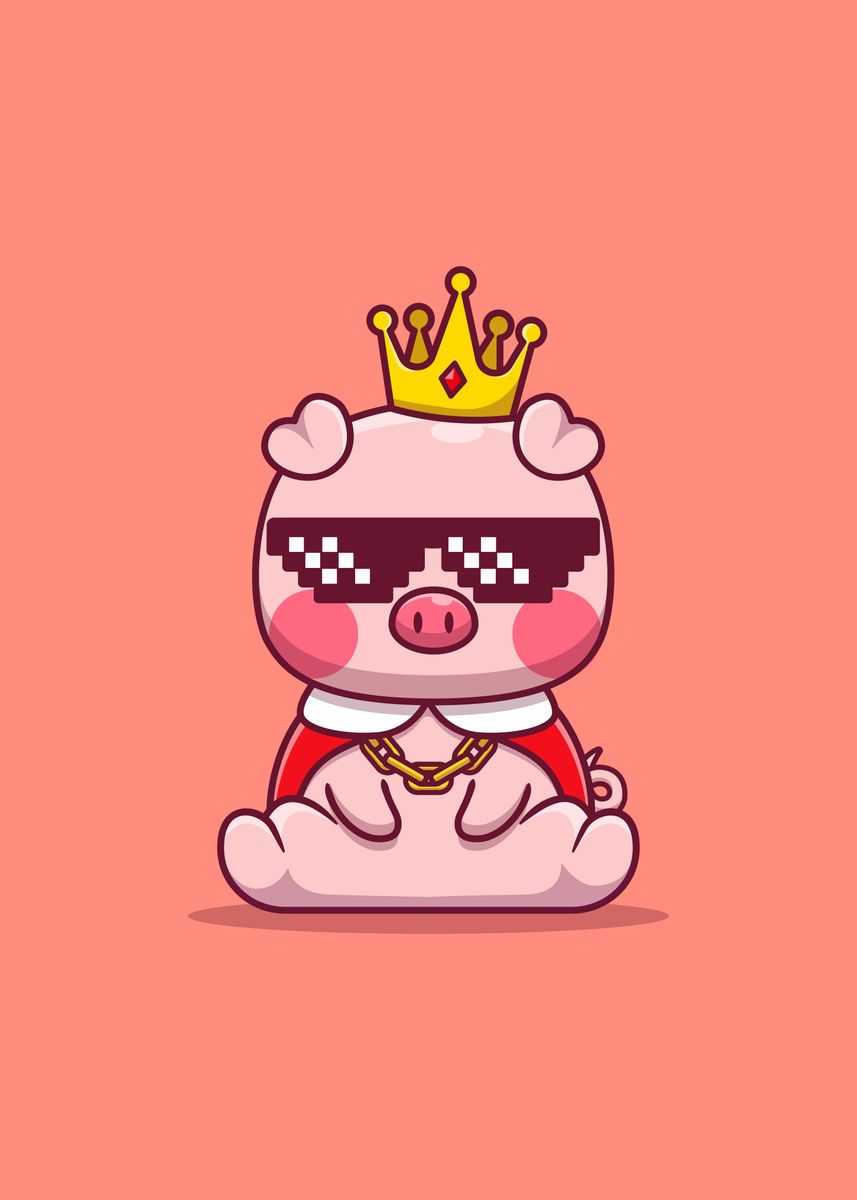 &lsquo;pig wearing glasses&rsquo; Poster by Le Duc Hiep | Displate