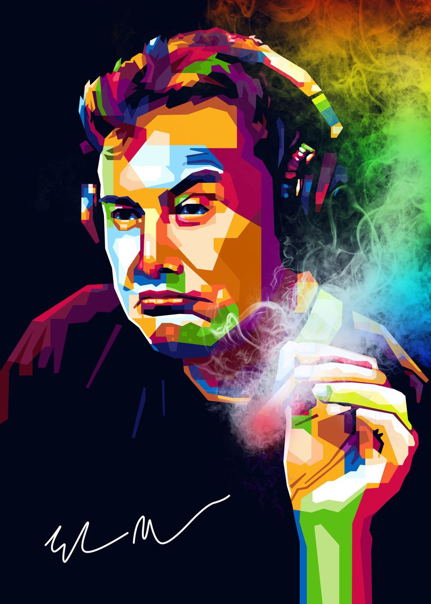 'elon Musk ' Poster, Picture, Metal Print, Paint By Mk Studio 