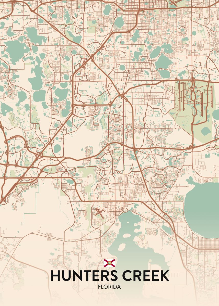 'Hunters Creek FL' Poster by IMR Designs Displate