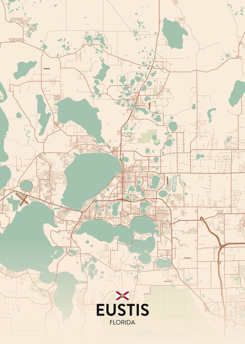 'Eustis FL' Poster, picture, metal print, paint by IMR Designs Displate