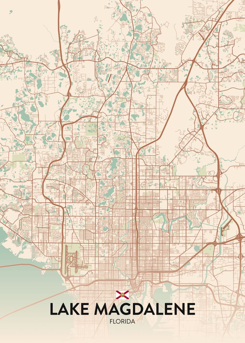 'Lake Magdalene FL' Poster by IMR Designs Displate