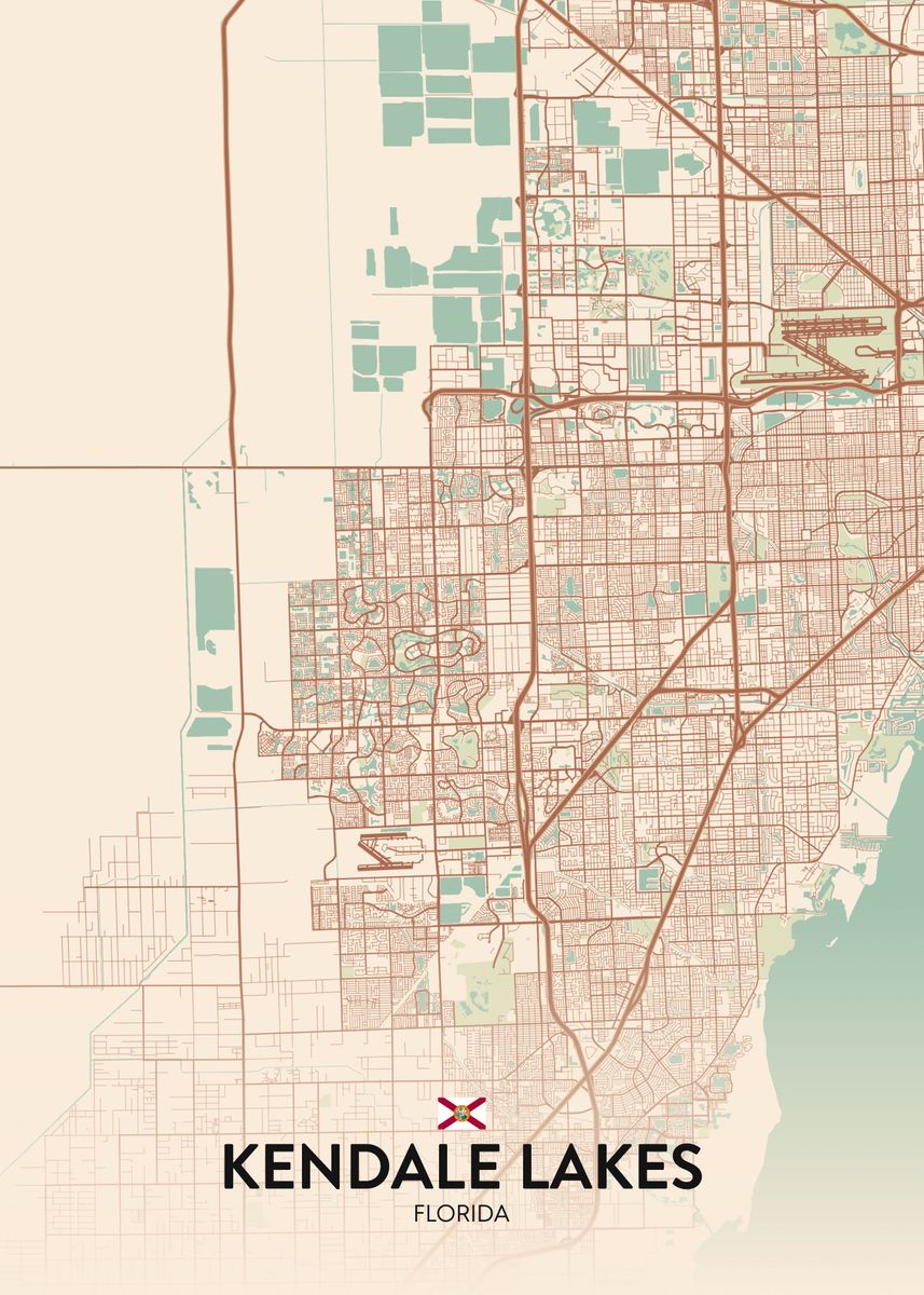 'Kendale Lakes FL' Poster by IMR Designs Displate