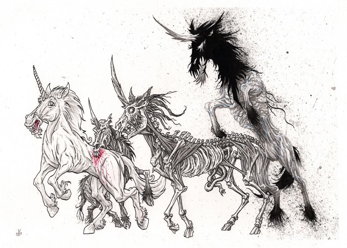 'Zombie Unicorns' Poster by visceralrevolt  | Displate