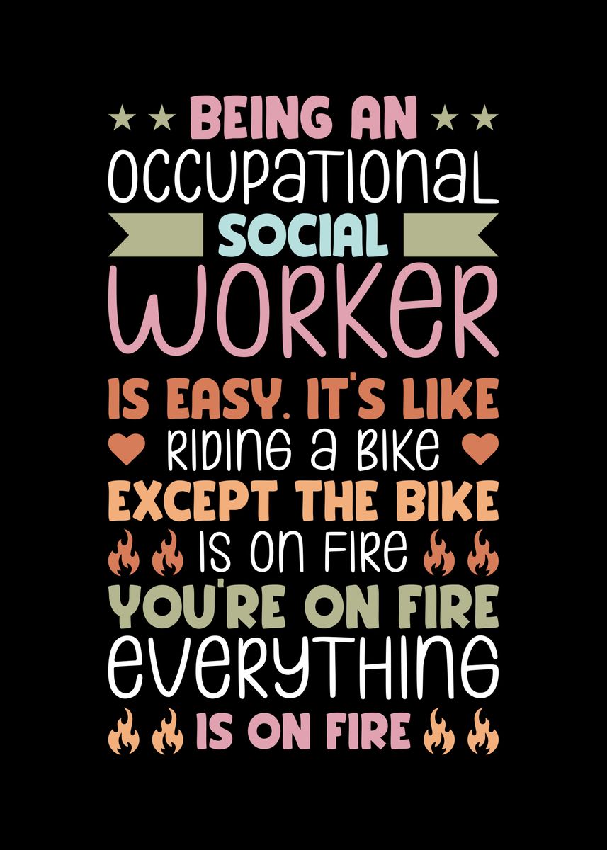 'Occupational Social Worker' Poster by Lukes Pixel Studio Displate
