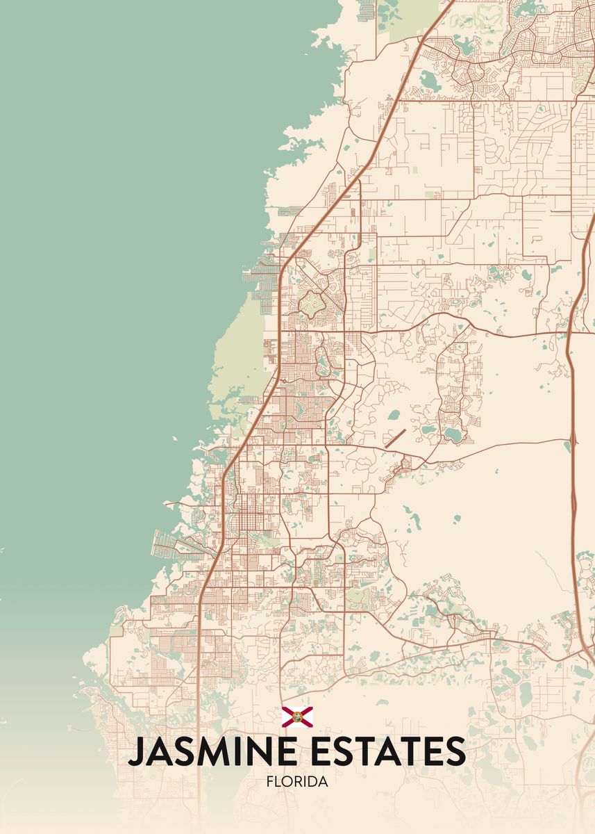 'Jasmine Estates FL' Poster by IMR Designs Displate