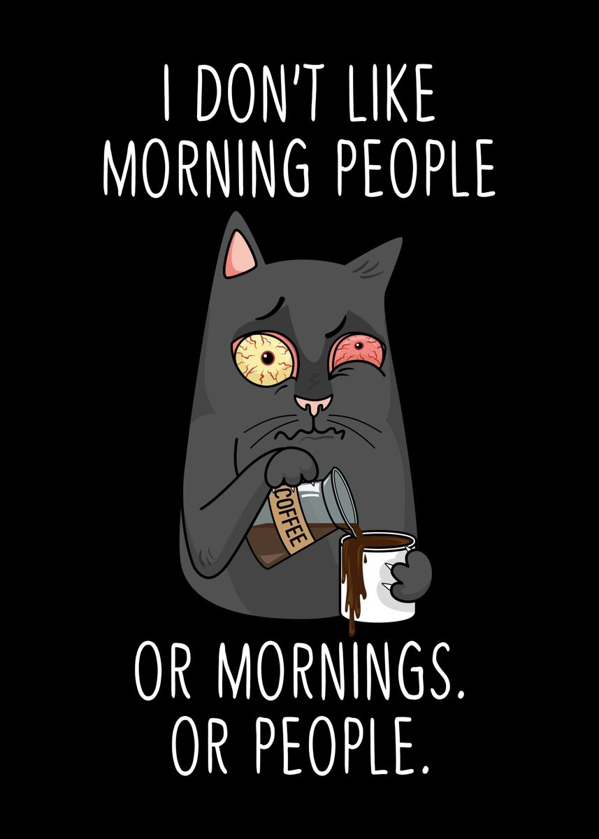 'Morning People Moody' Poster, picture, metal print, paint by