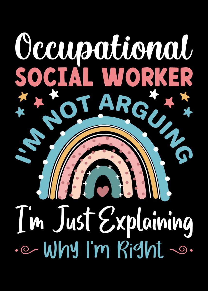 'Occupational Social Worker' Poster by Lukes Pixel Studio Displate
