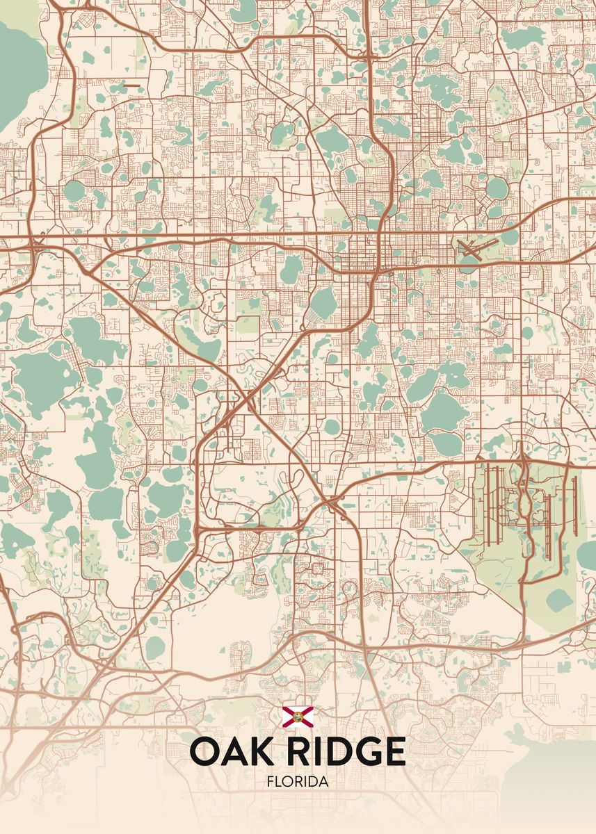 'Oak Ridge FL' Poster by IMR Designs Displate