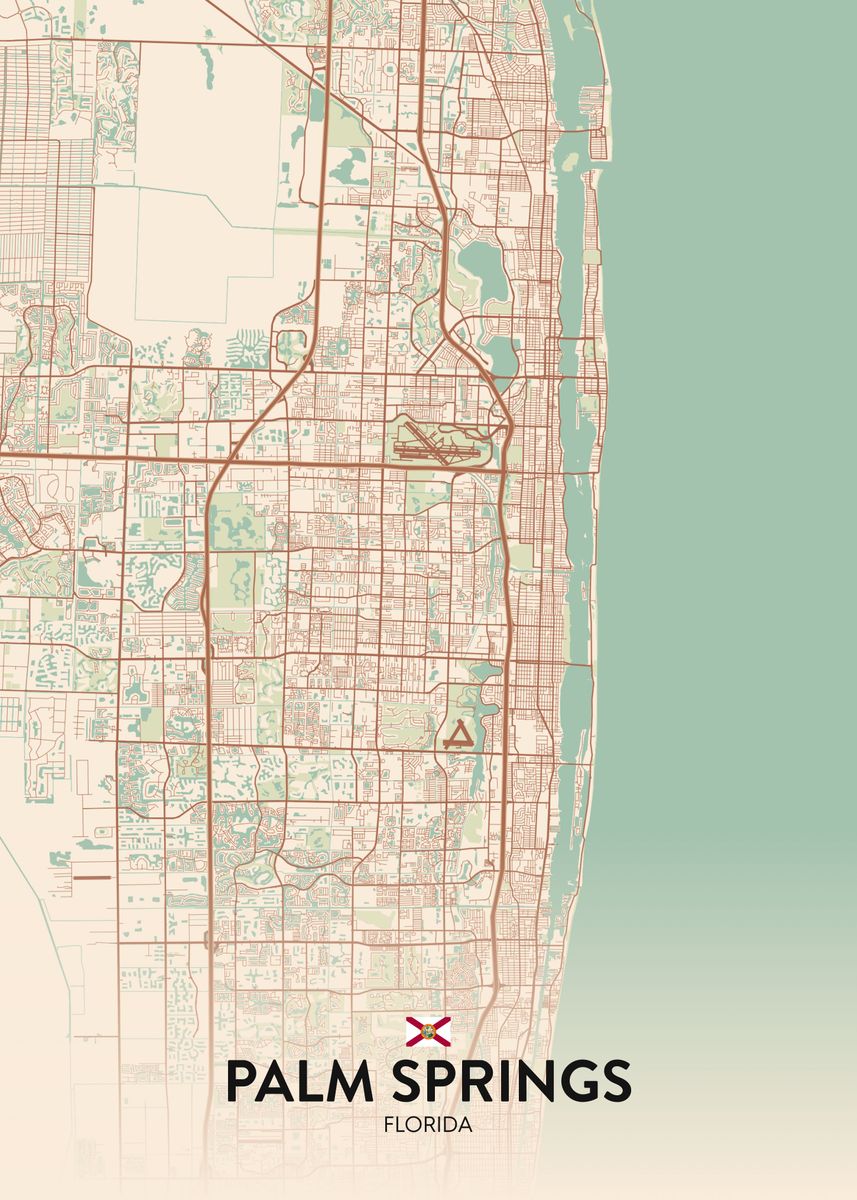 'Palm Springs FL' Poster by IMR Designs Displate