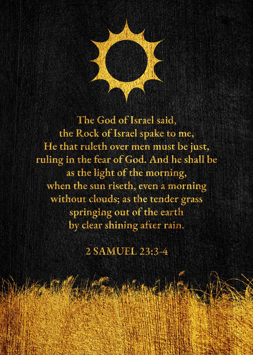 2 Samuel 23 3 4 Poster Picture Metal Print Paint By ABConcepts 2 Samuel 23 3 4 Poster Picture Metal Print Paint By ABConcepts
