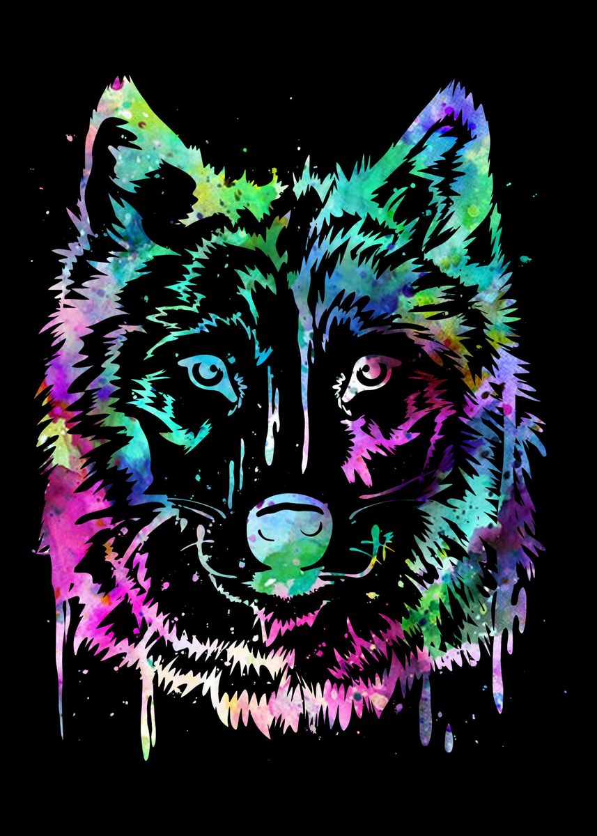 'Wolf Wolves' Poster, picture, metal print, paint by CrazySquirrel ...