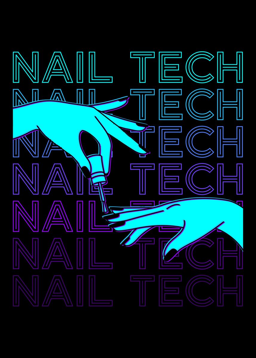 'Nail Tech Nail Technician' Poster, picture, metal print, paint by ...