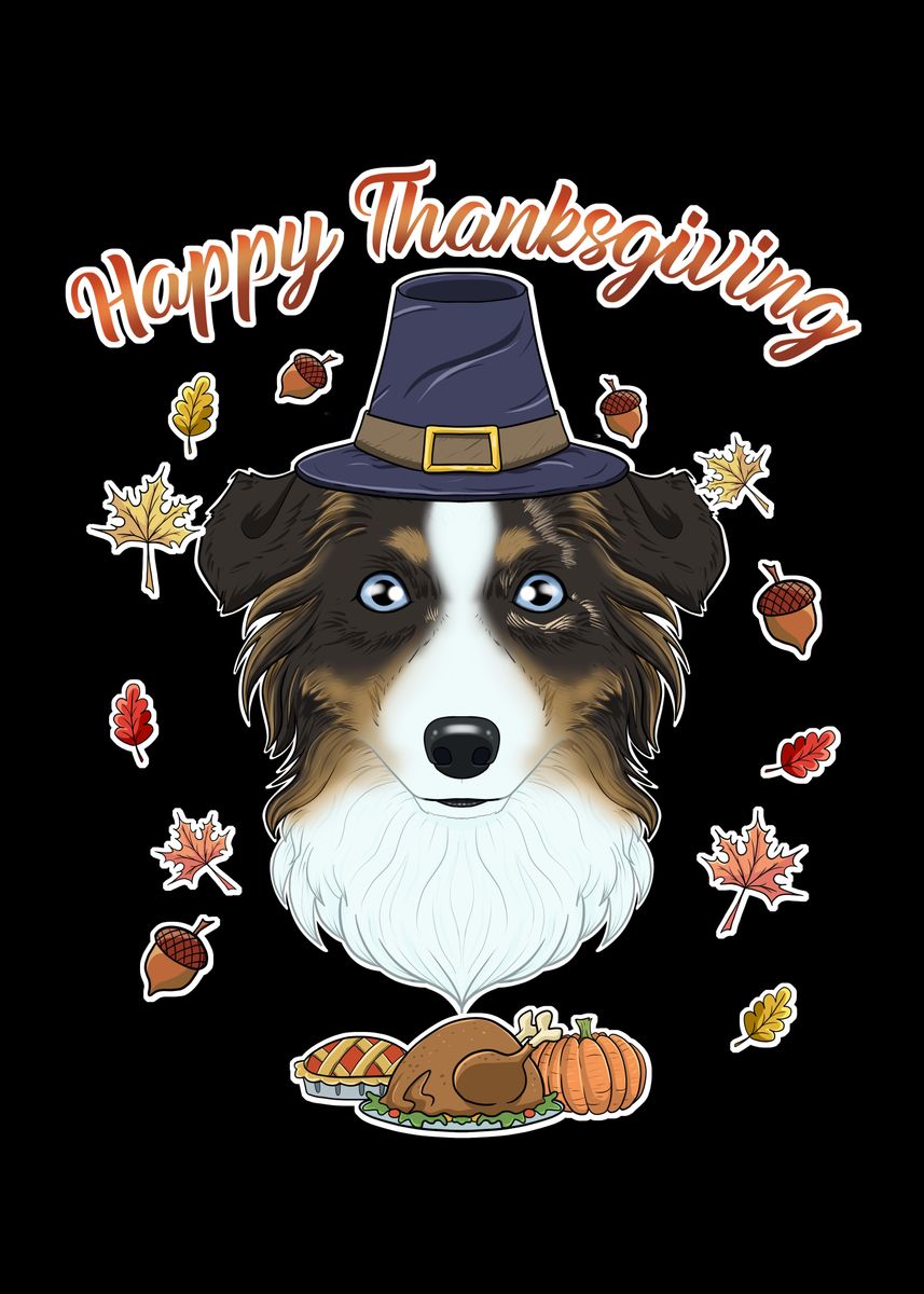 'Thanksgiving Shepherd' Poster, picture, metal print, paint by ...