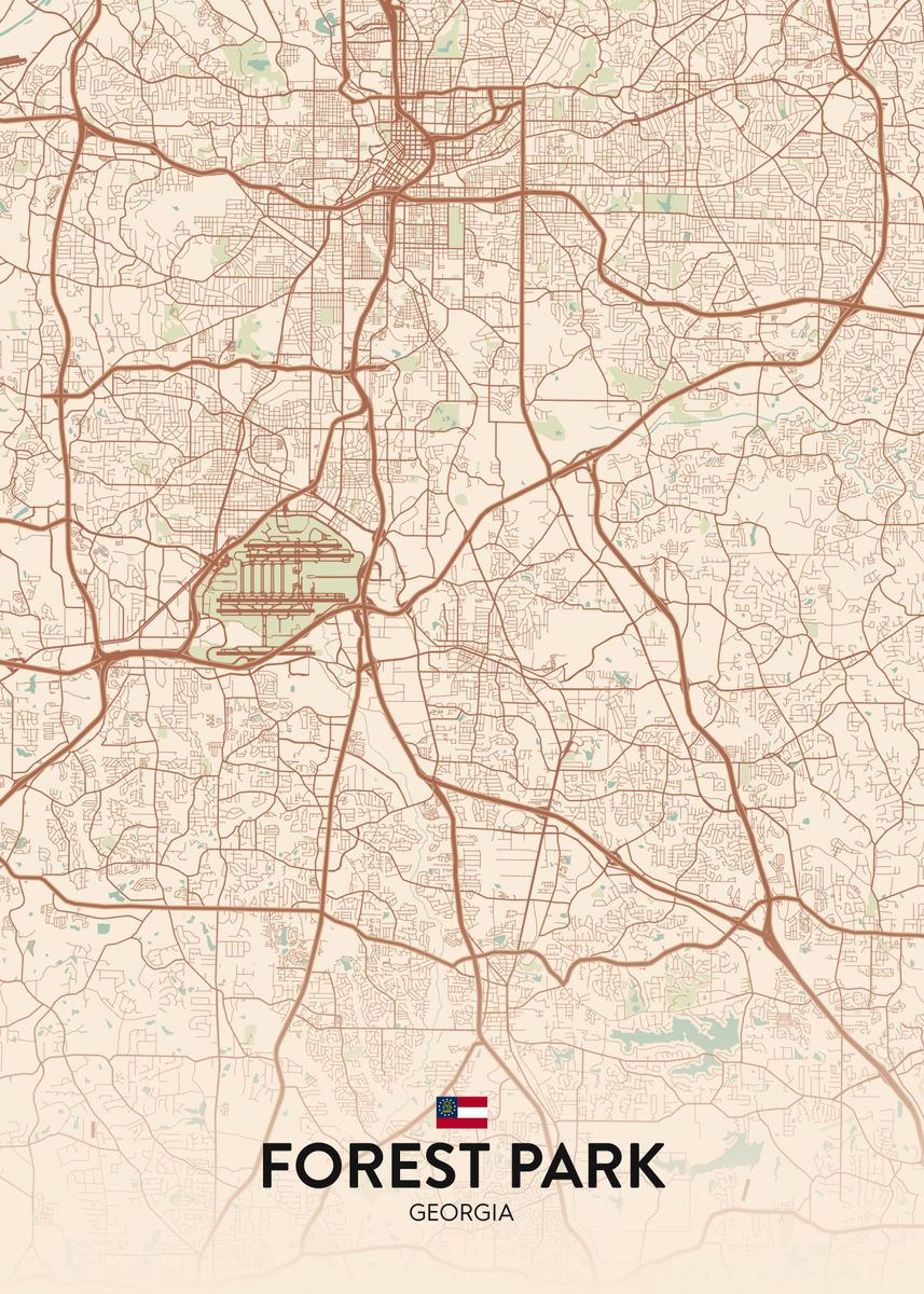 'Forest Park GA' Poster by IMR Designs Displate