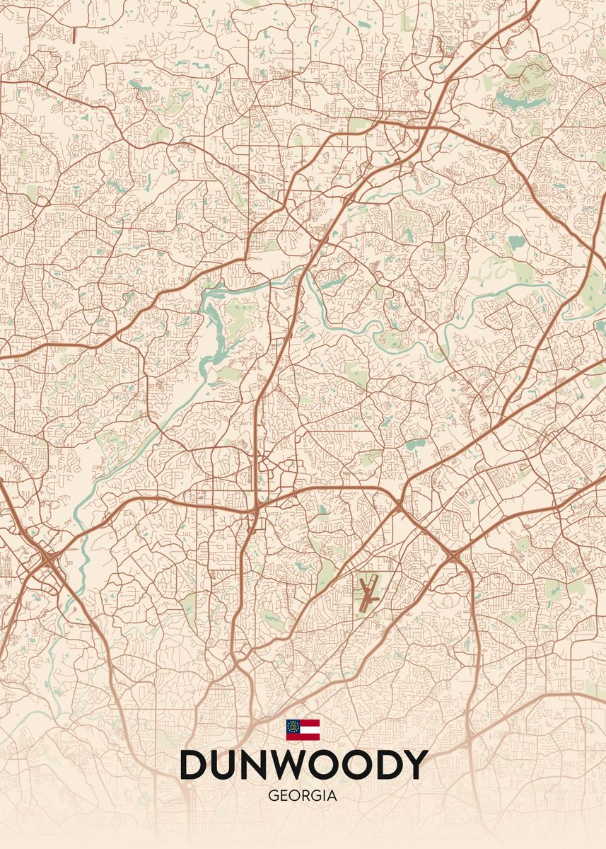 'Dunwoody GA' Poster, picture, metal print, paint by IMR Designs Displate