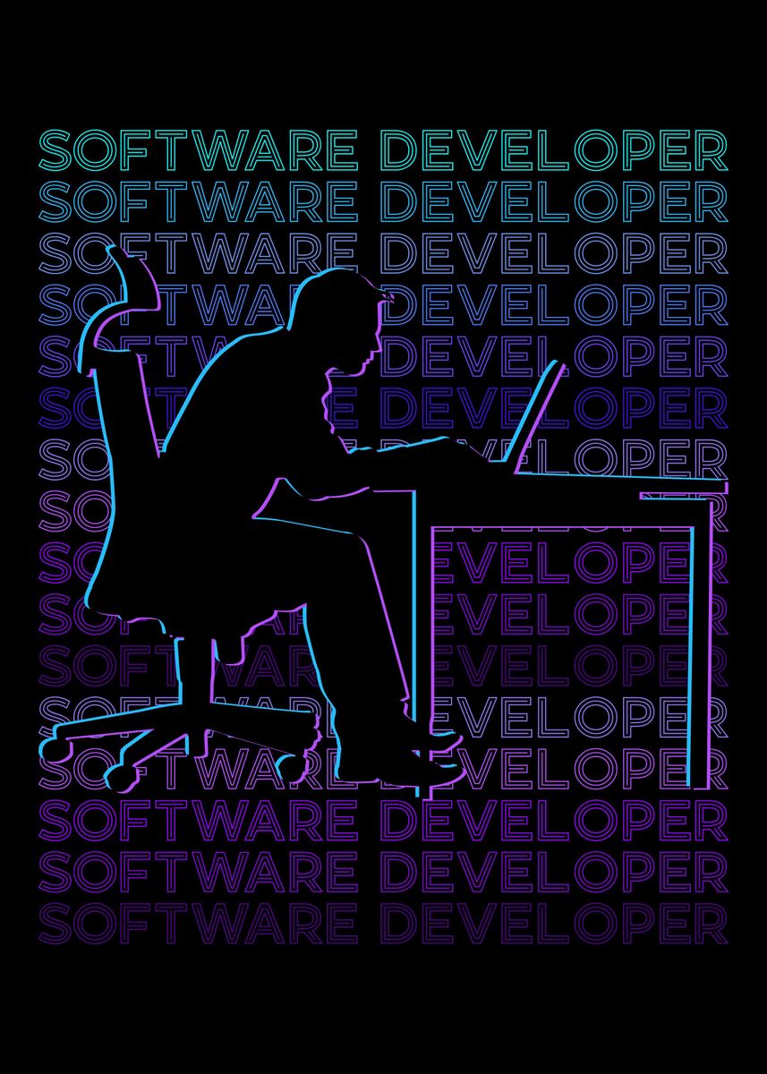 'Software Developer' Poster, picture, metal print, paint by ...
