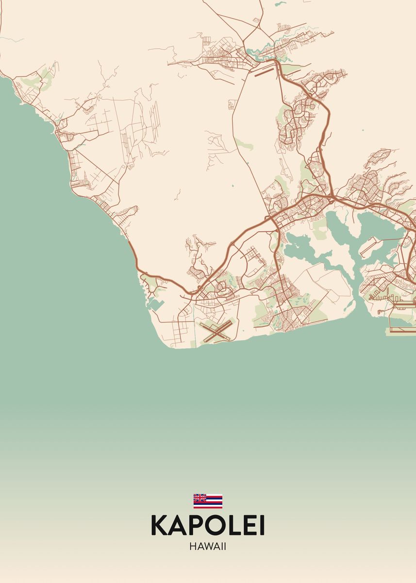 'Kapolei HI' Poster, picture, metal print, paint by IMR Designs Displate