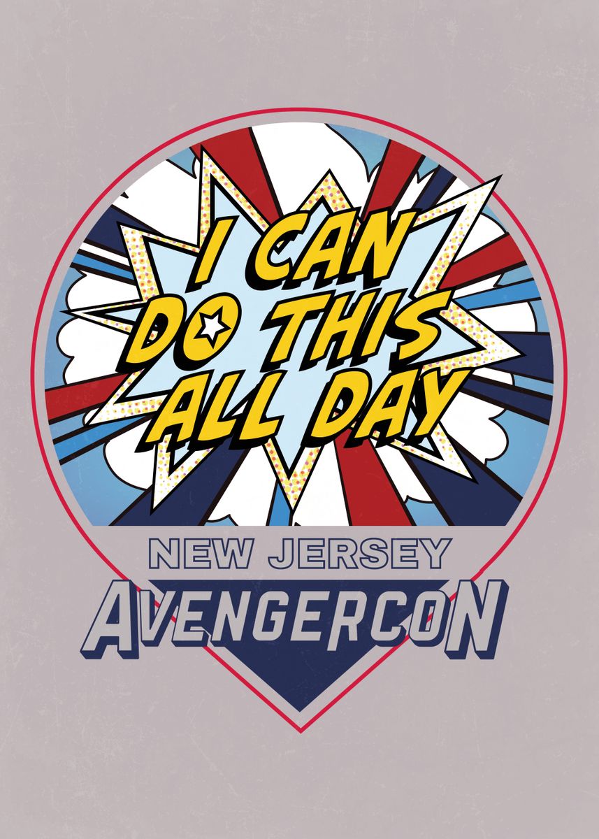 'I can do this all day' Poster, picture, metal print, paint by Marvel ...