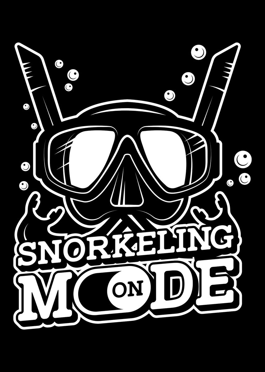  snorkeling diver poster picture metal print paint by bobbybubble