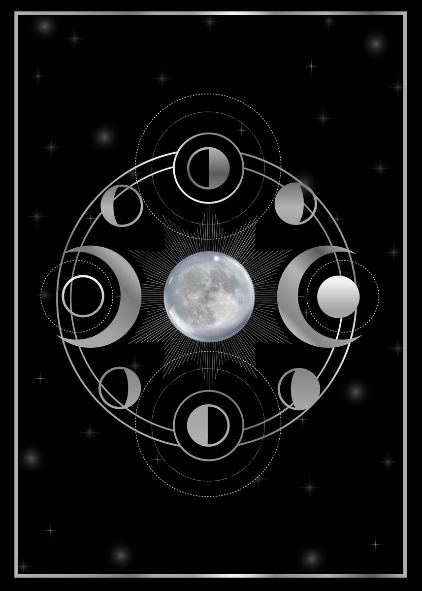 'Moon magic triple goddess ' Poster, picture, metal print, paint by ...