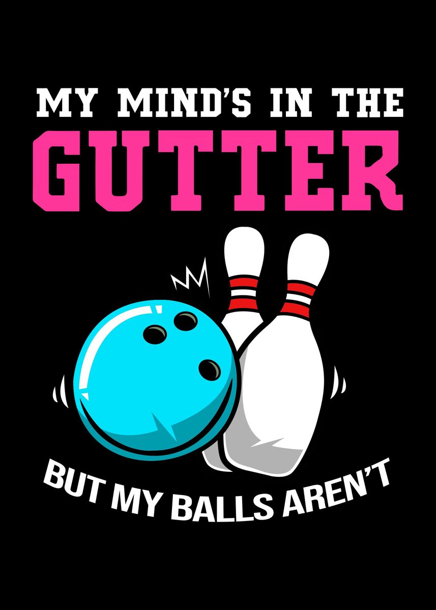 'Funny Bowling Balls' Poster, picture, metal print, paint by FunnyGifts