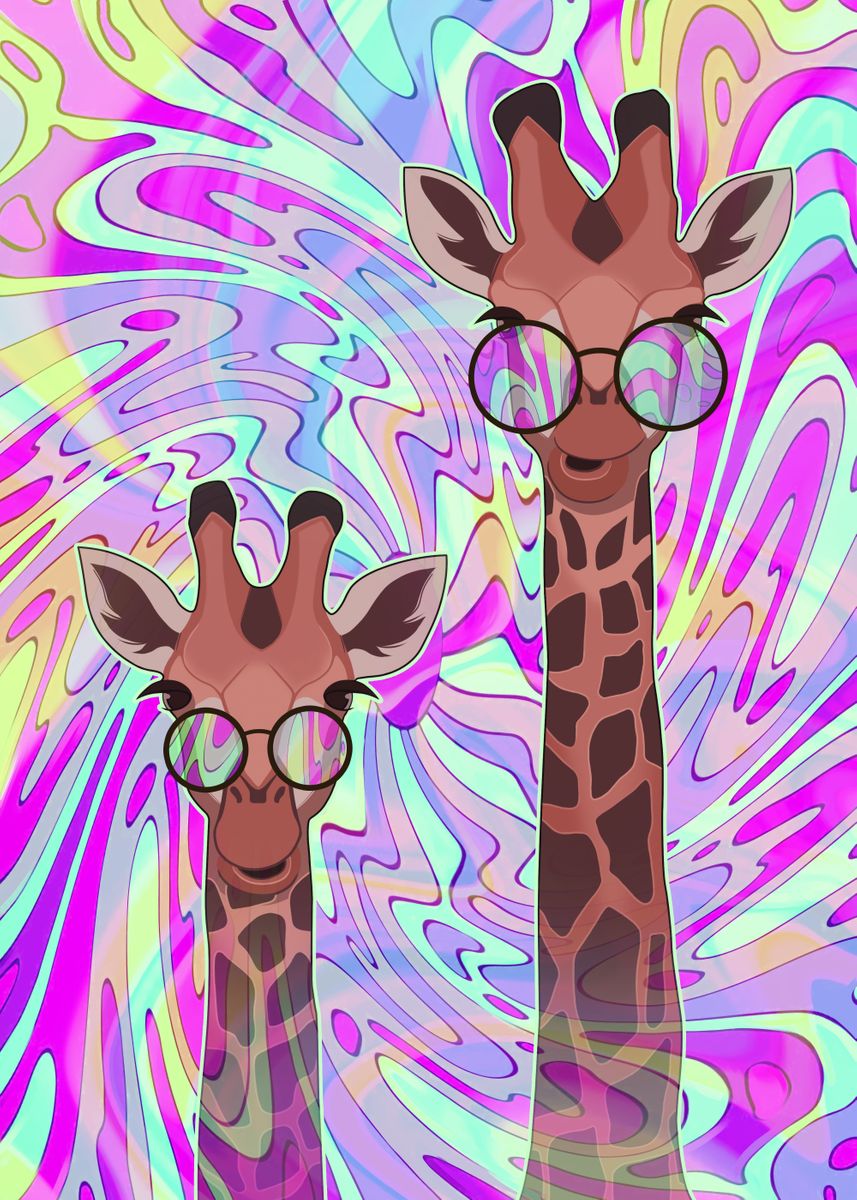 'Funky Giraffes ' Poster by Sonata Creates Displate