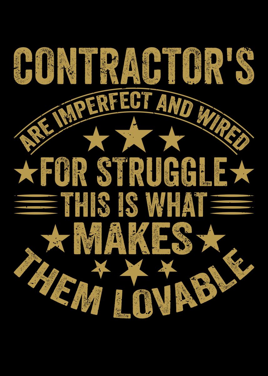 'General Contractor' Poster, picture, metal print, paint by Lukes Pixel ...