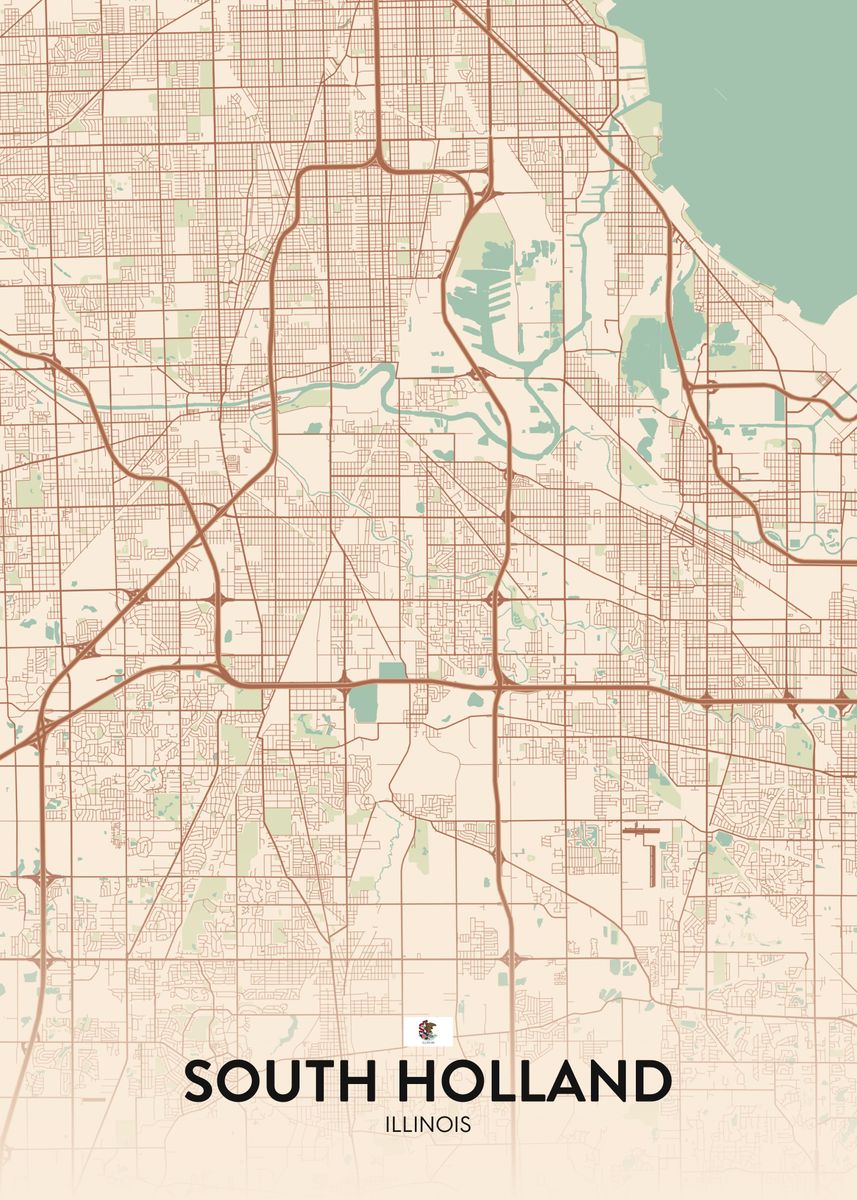 'South Holland IL' Poster by IMR Designs Displate