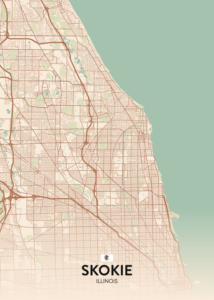 'Skokie IL' Poster by IMR Designs Displate