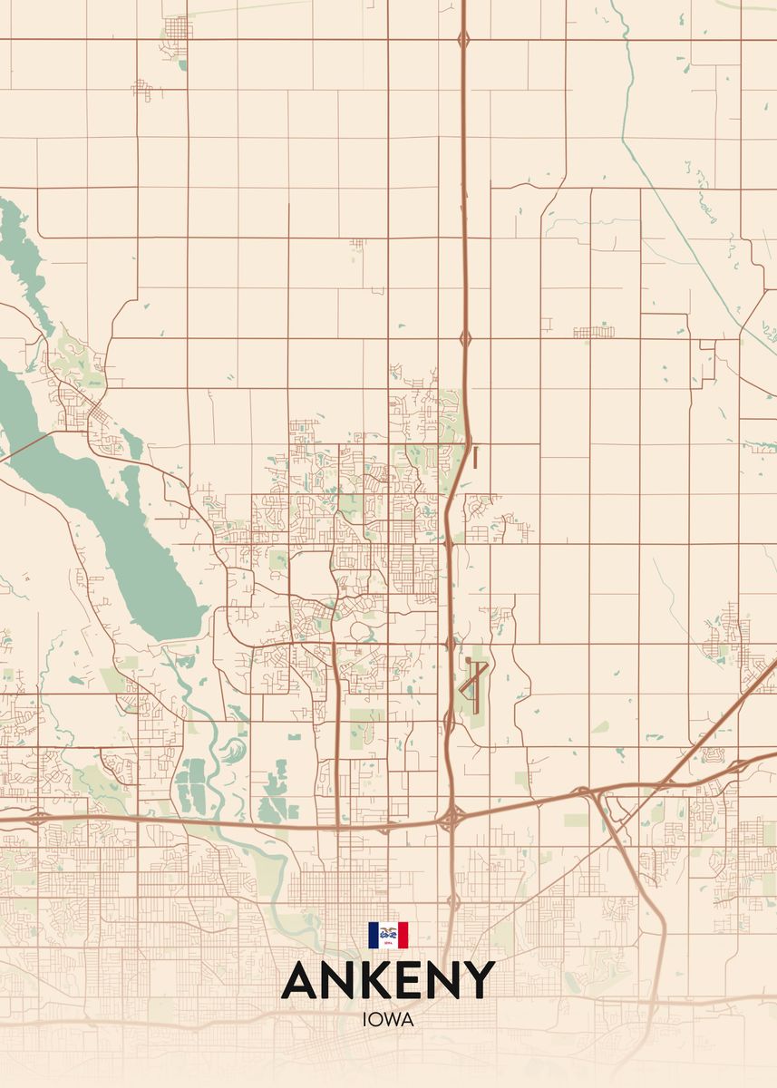 'Ankeny IA' Poster, picture, metal print, paint by IMR Designs Displate