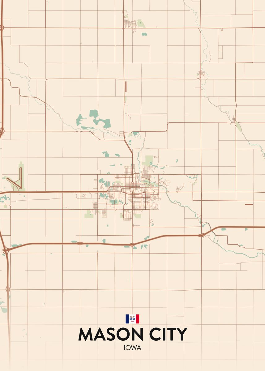 'Mason City IA' Poster by IMR Designs Displate