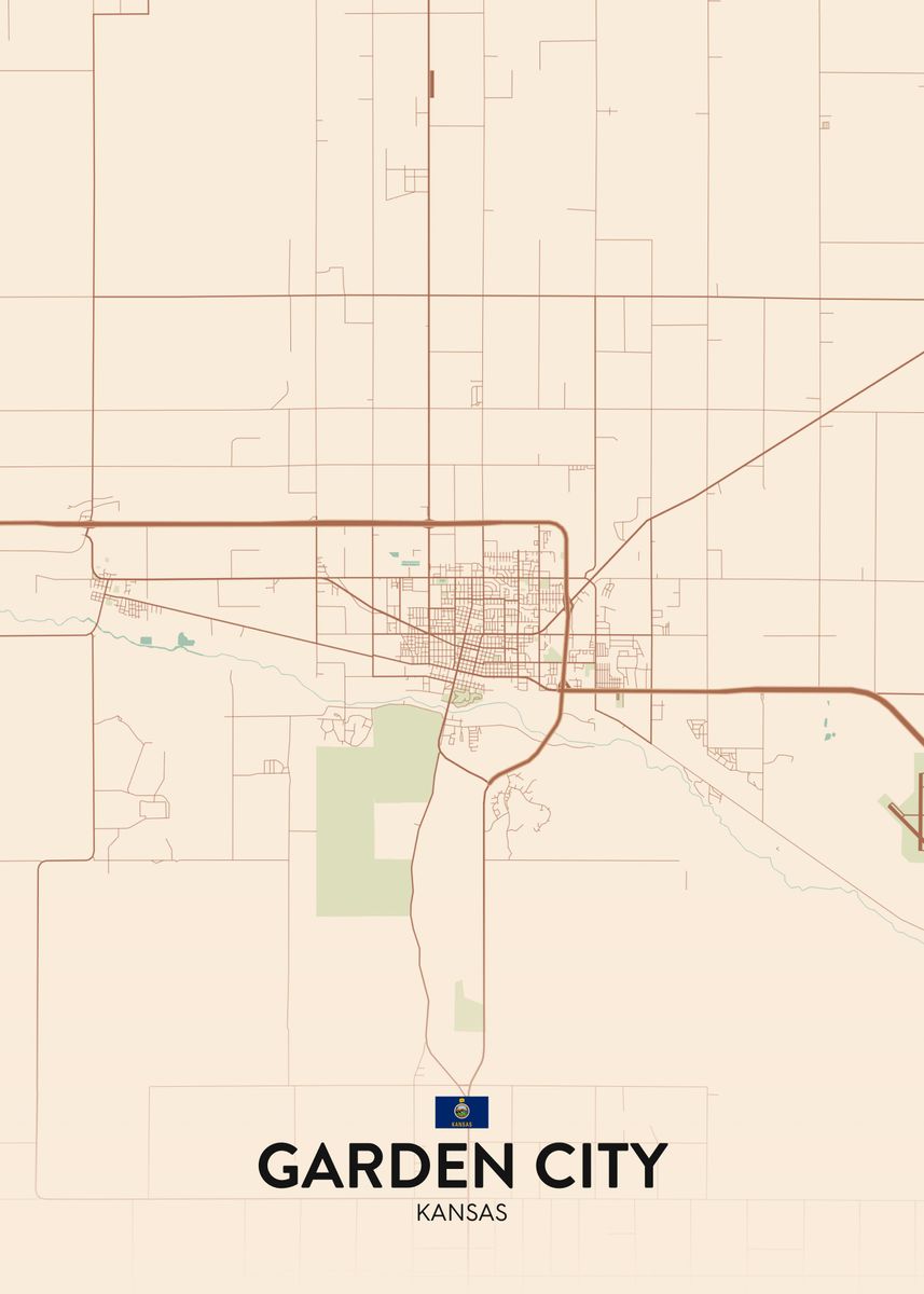 'Garden City KS' Poster by IMR Designs Displate