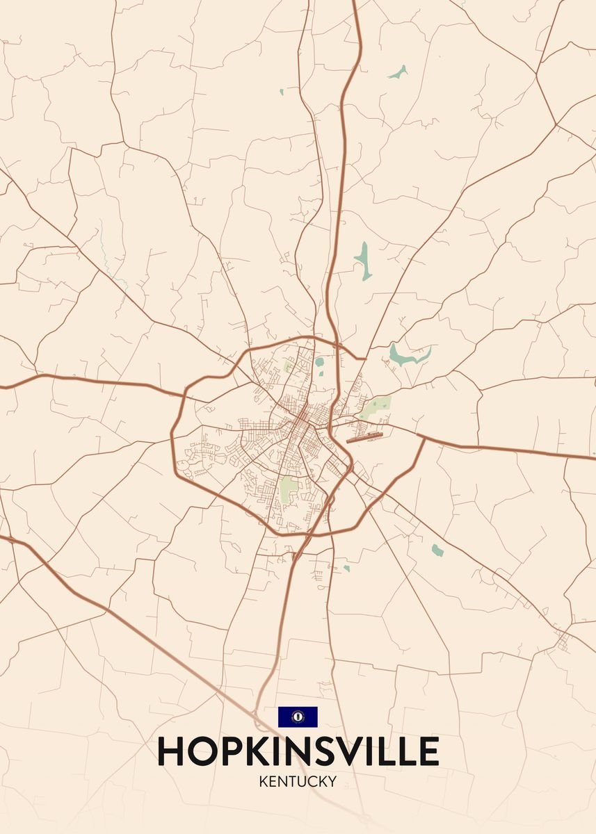 'Hopkinsville KY' Poster, picture, metal print, paint by IMR Designs