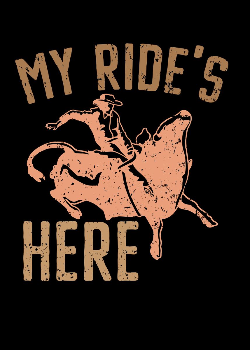 To My Rider 'My Rides Here' Poster, picture, metal print, paint by NAO | Displate