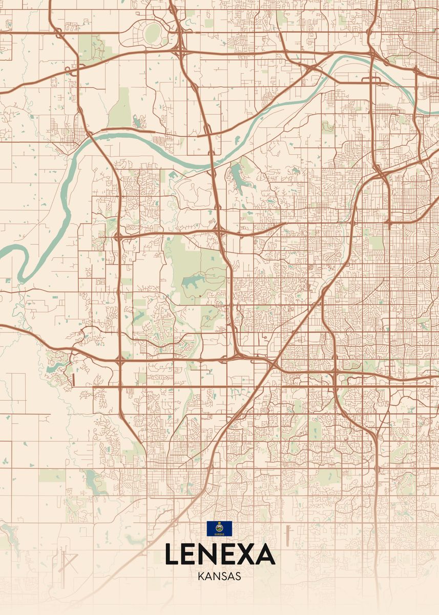 'Lenexa KS' Poster, picture, metal print, paint by IMR Designs Displate