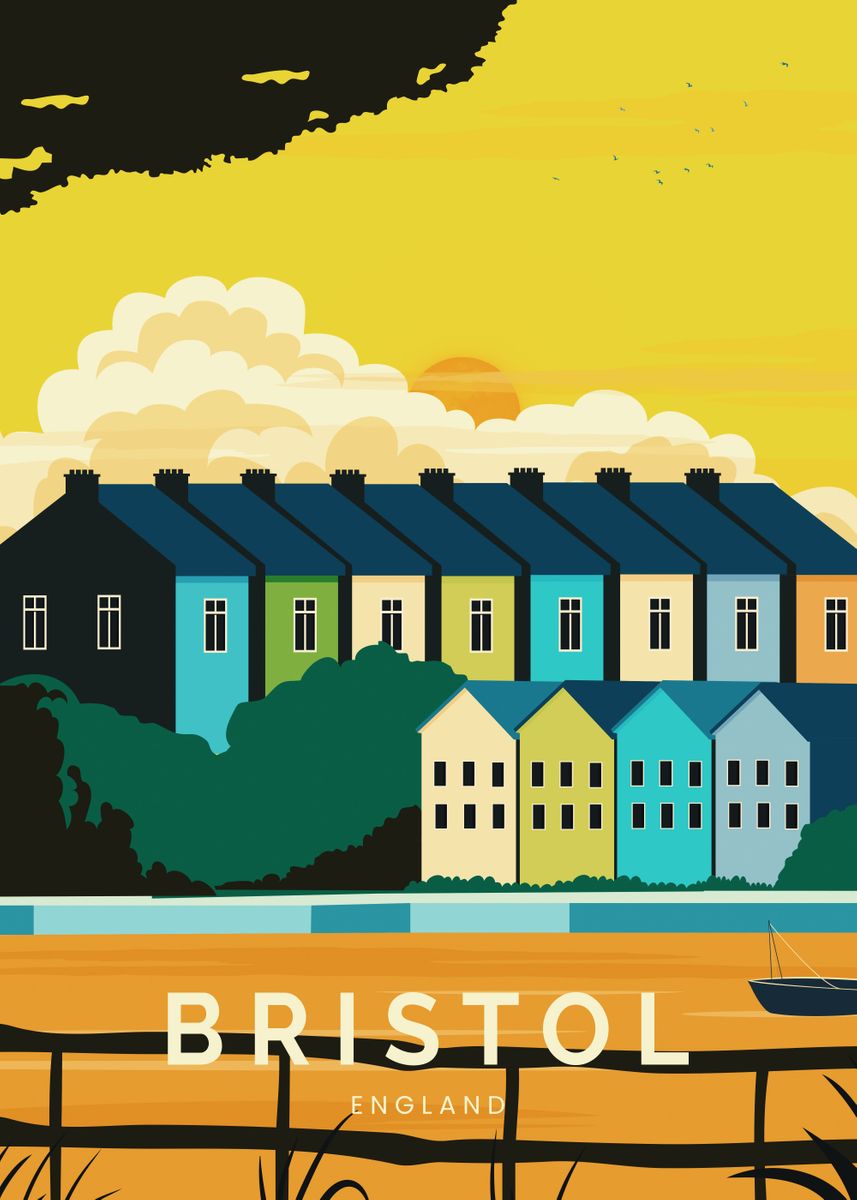 'Bristol England' Poster by Vintage Travel Nature Displate