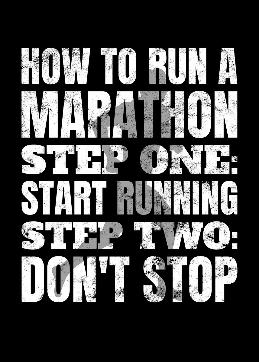 'How to run a Marathon' Poster by StonerPlates Displate