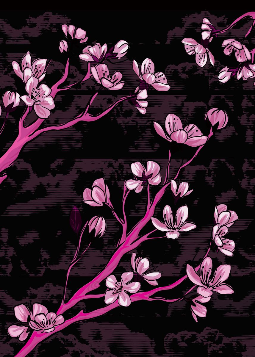 'Cherry blossom aesthetic' Poster by Simon Darren Displate
