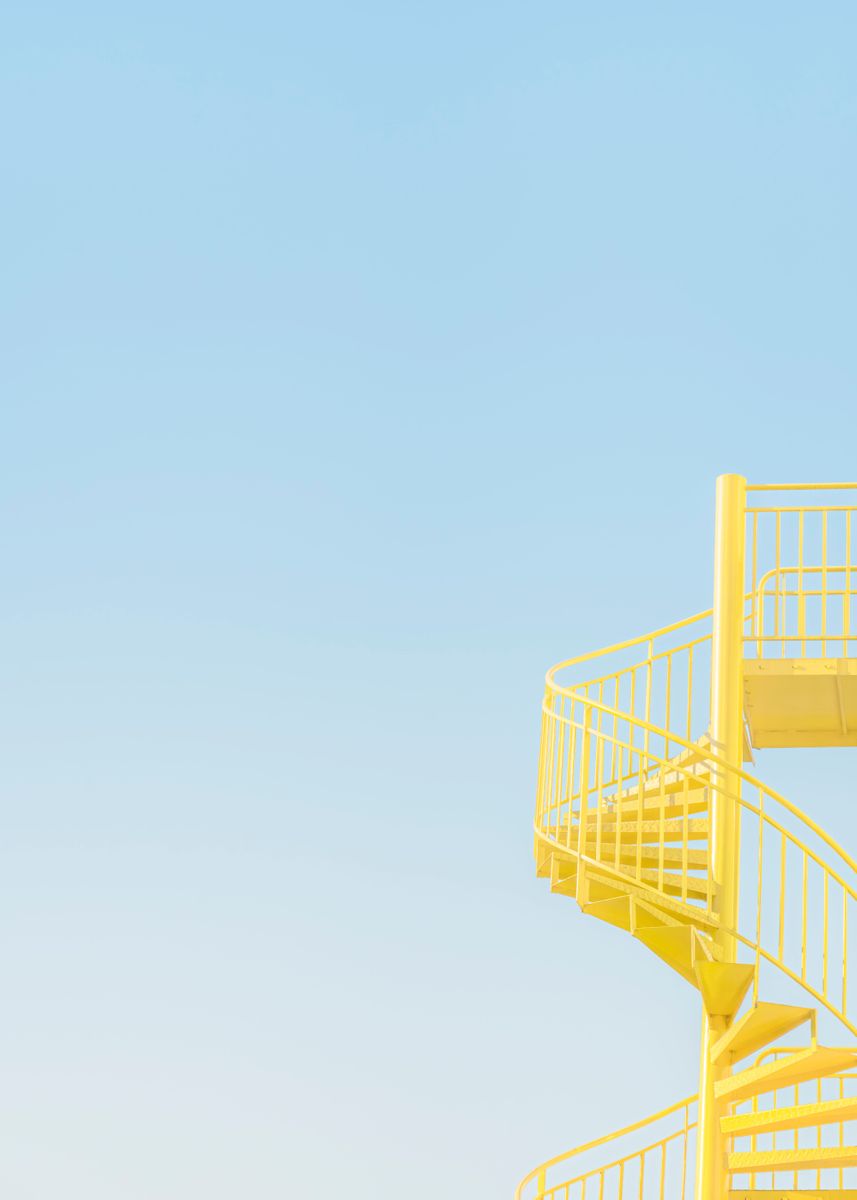 'Yellow Staircase' Poster by Laura Sanchez | Displate