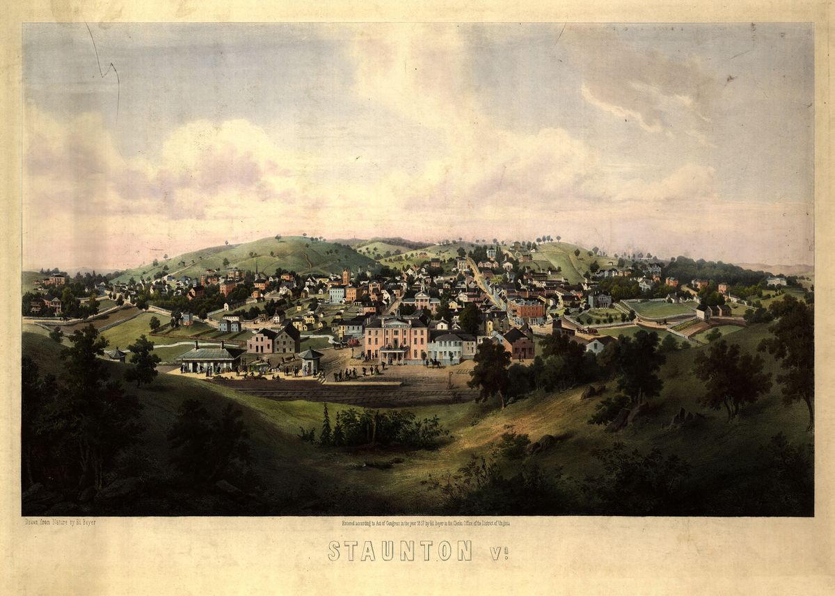 'Staunton Virginia 1857' Poster by Janice M Displate