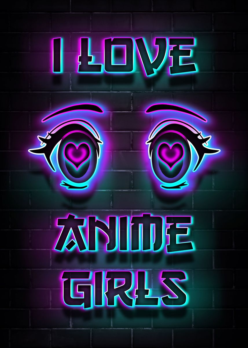 'Anime girls ' Poster by Kitty Kit Displate