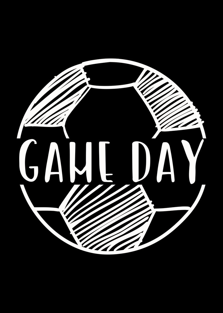 'Soccer Game Day Sports' Poster, picture, metal print, paint by ...