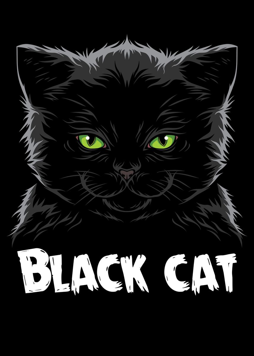 'Black cat' Poster by Urrutia German | Displate