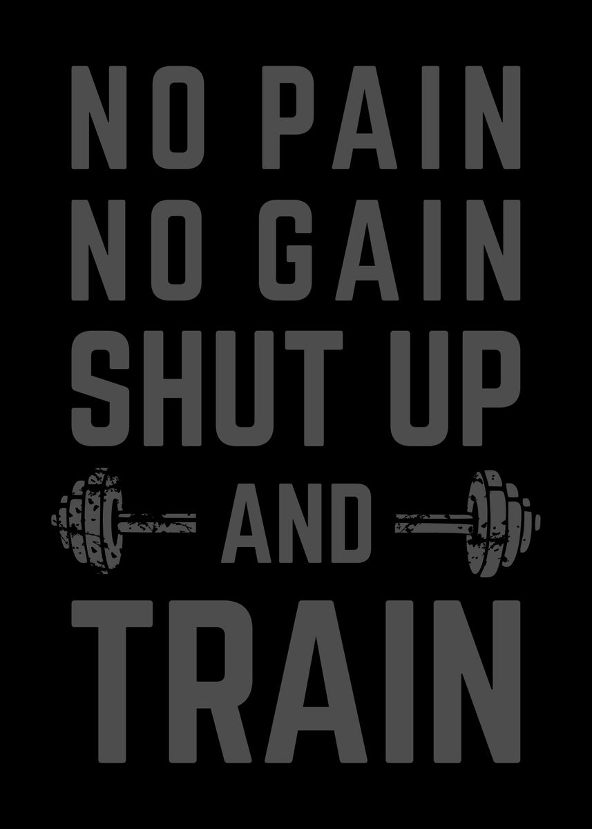 „Shut Up And Train“ Flagge – Für Indoor & Outdoor, Fitness-Motivations-Flagge