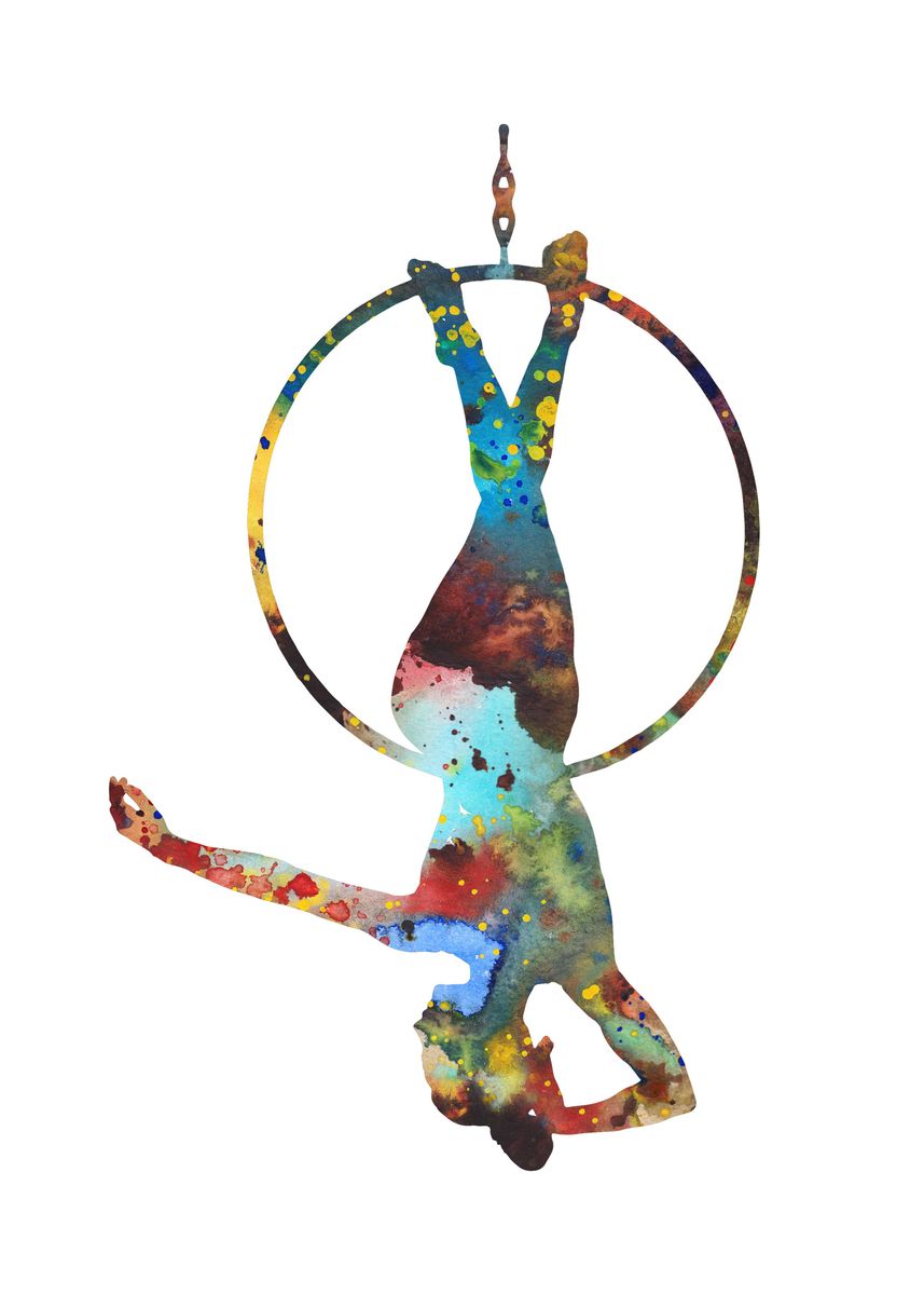 ‘Aerial hoop lyra ’ Poster by RosaliasArt | Displate