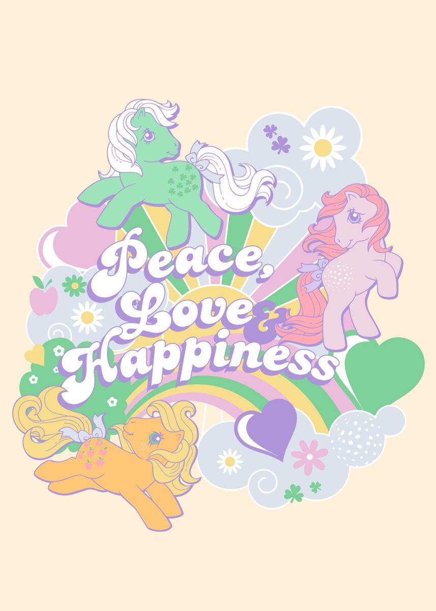 Peace Love Happiness Poster