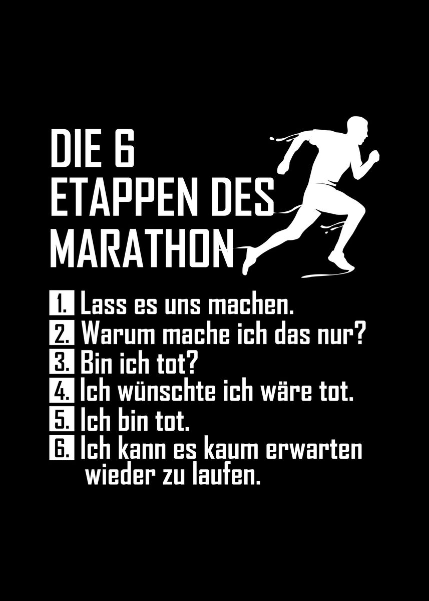 'Marathon German' Poster by Sebastian Wünsche Displate